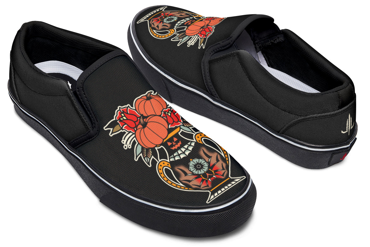 Halloween Vase Slip On Shoes