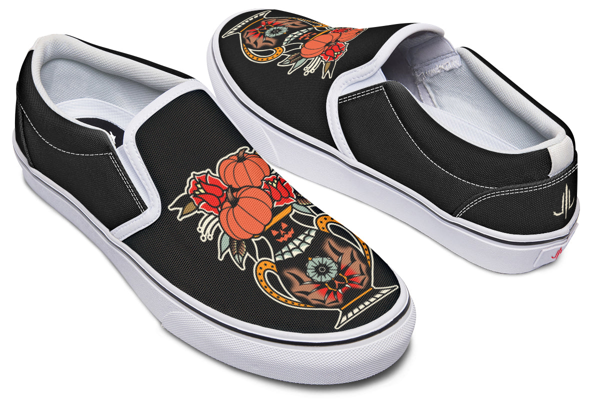 Halloween Vase Slip On Shoes