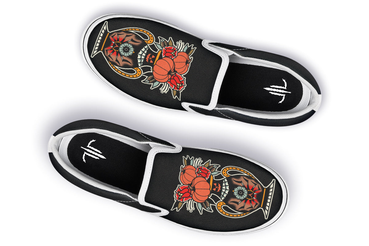 Halloween Vase Slip On Shoes