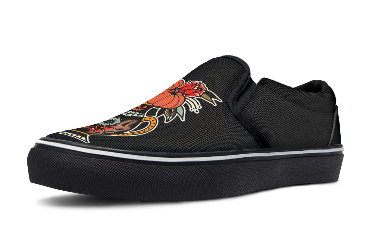 Halloween Vase Slip On Shoes