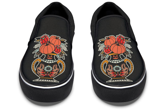 Halloween Vase Slip On Shoes