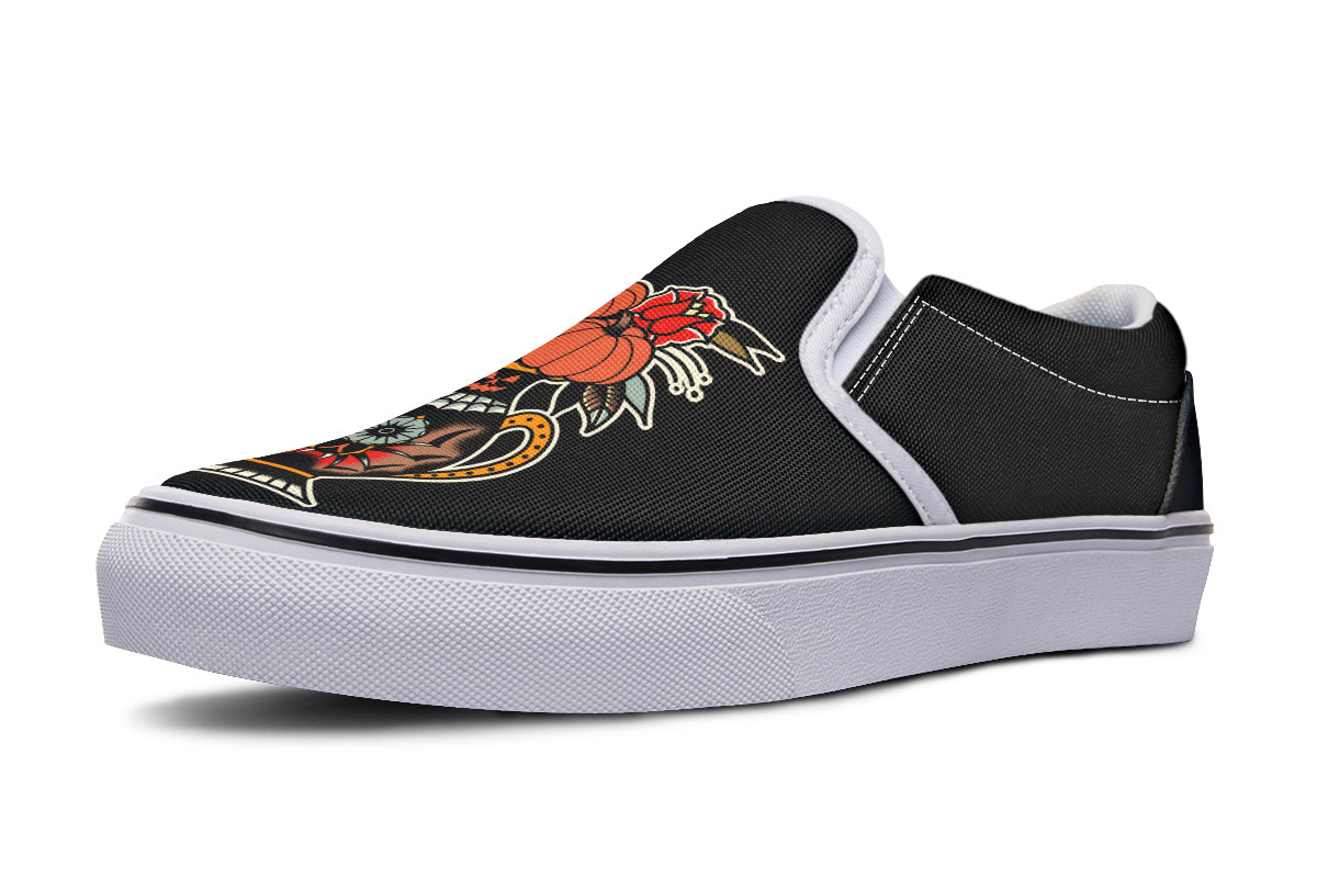 Halloween Vase Slip On Shoes