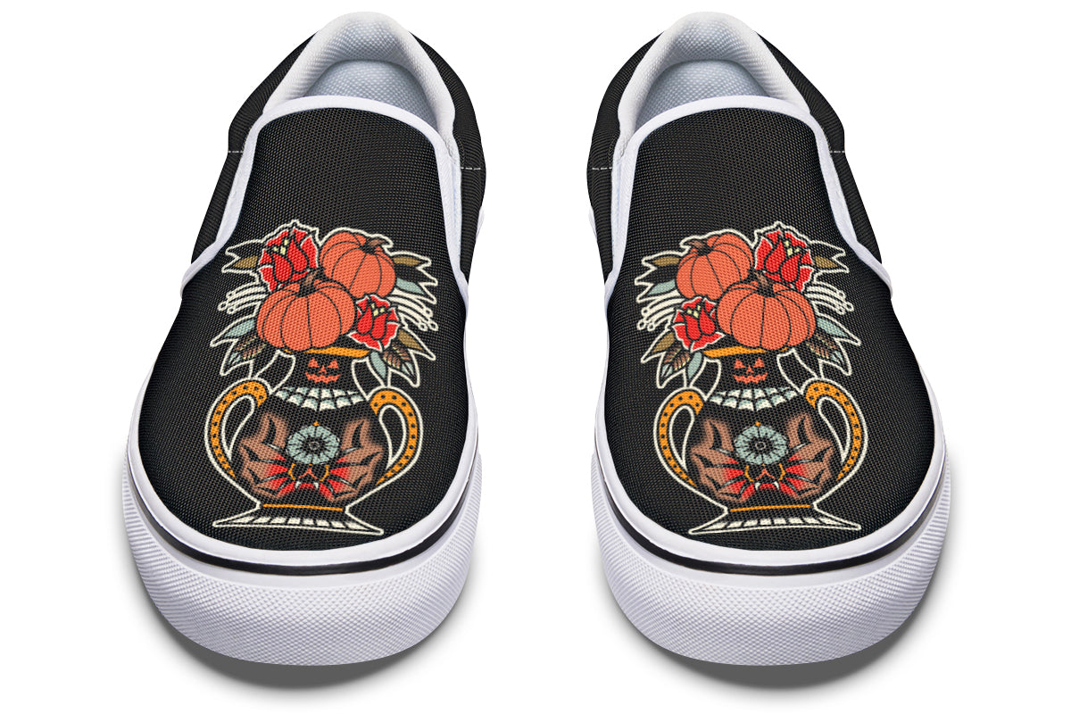 Halloween Vase Slip On Shoes