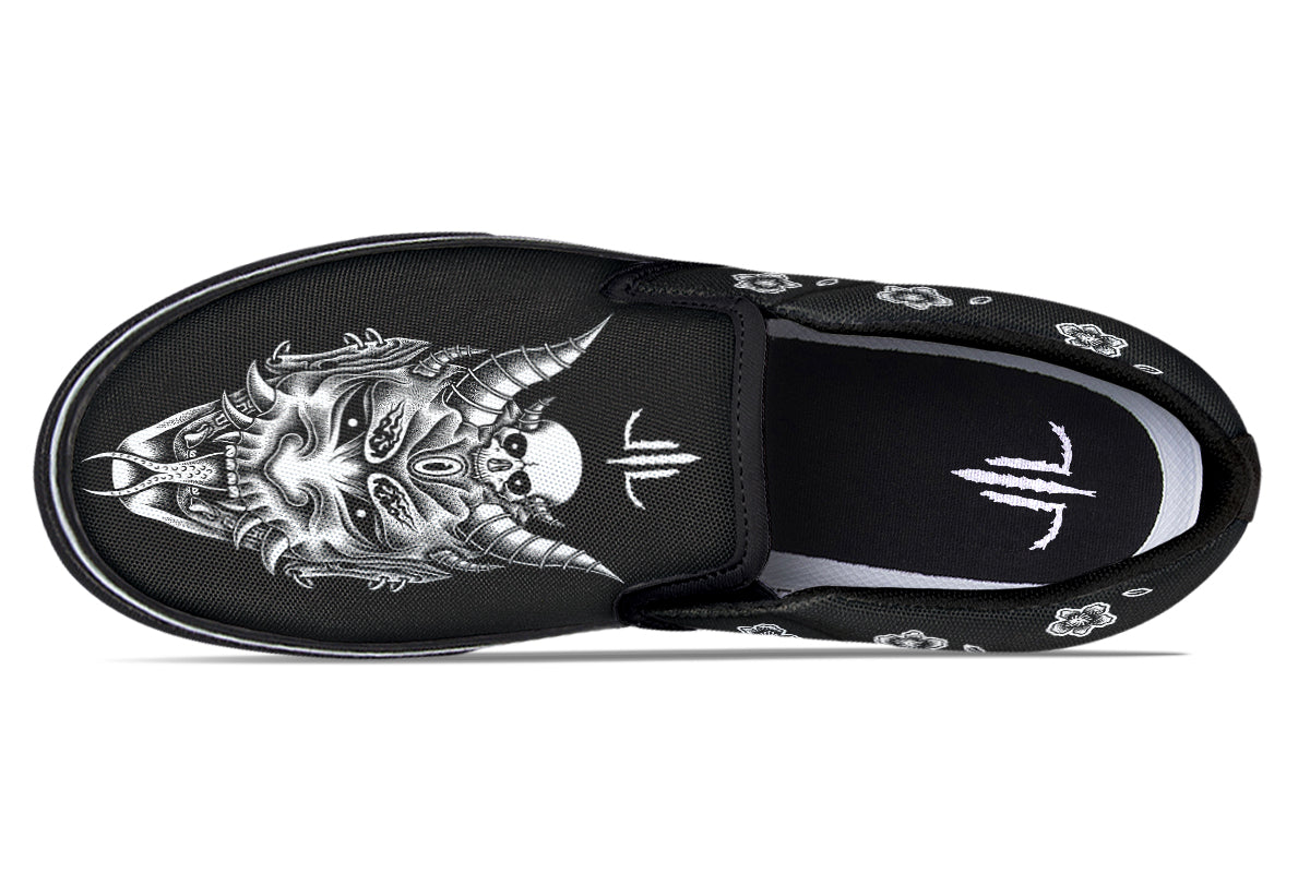 Hannya Mask Slip On Shoes