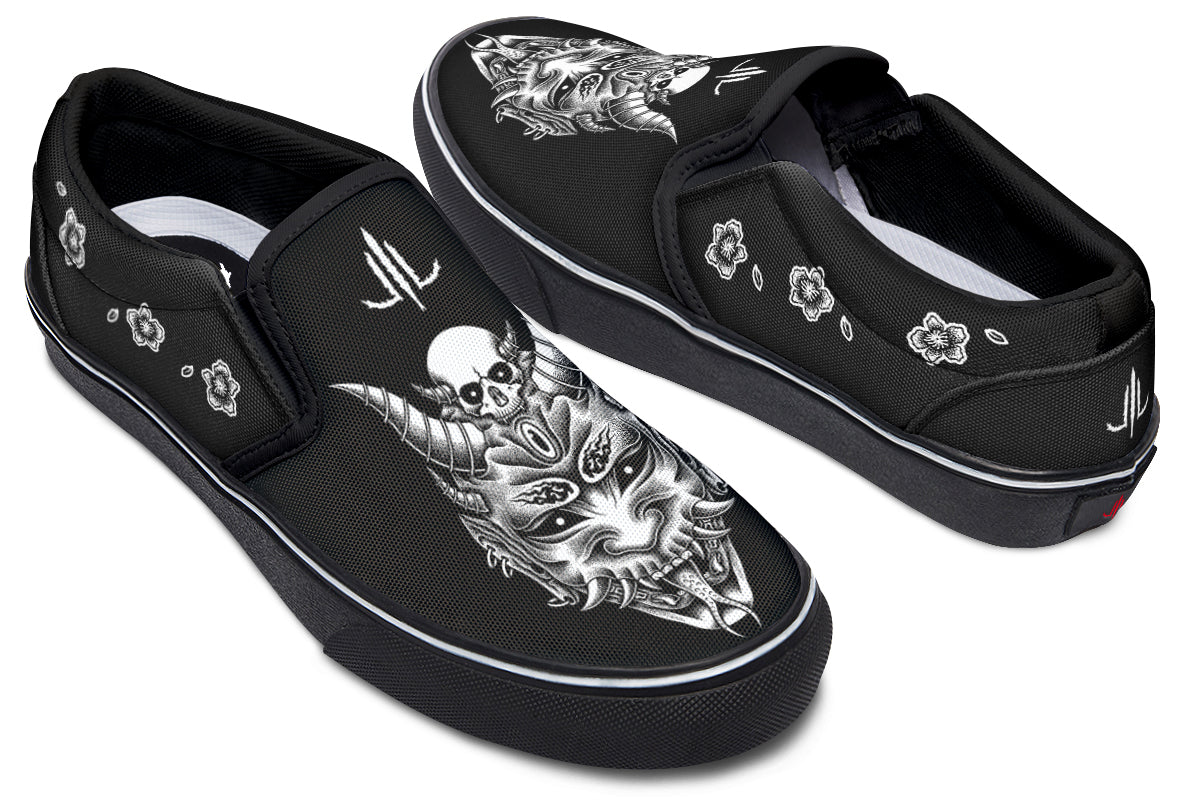 Hannya Mask Slip On Shoes