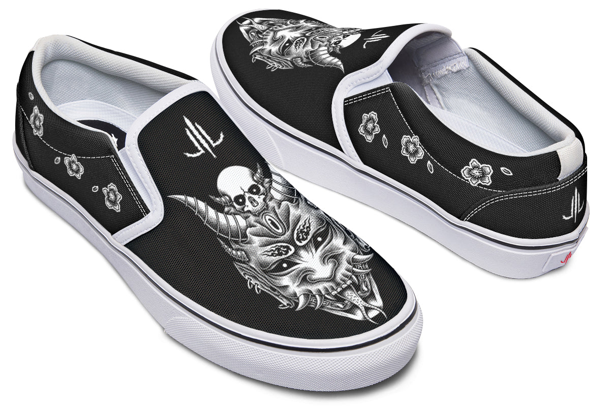 Hannya Mask Slip On Shoes