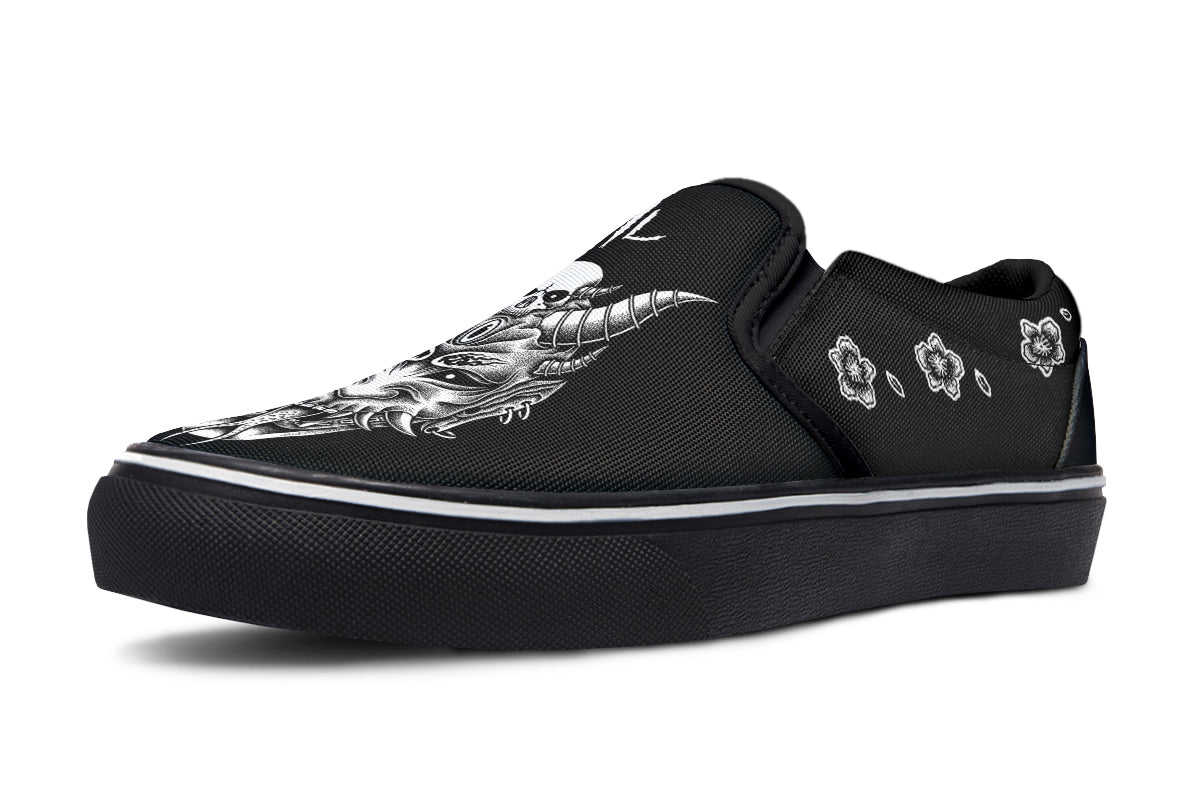 Hannya Mask Slip On Shoes