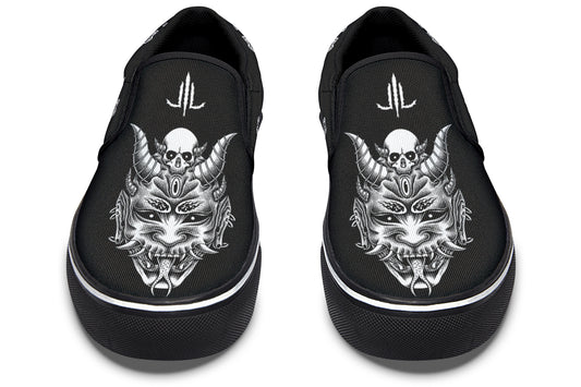Hannya Mask Slip On Shoes