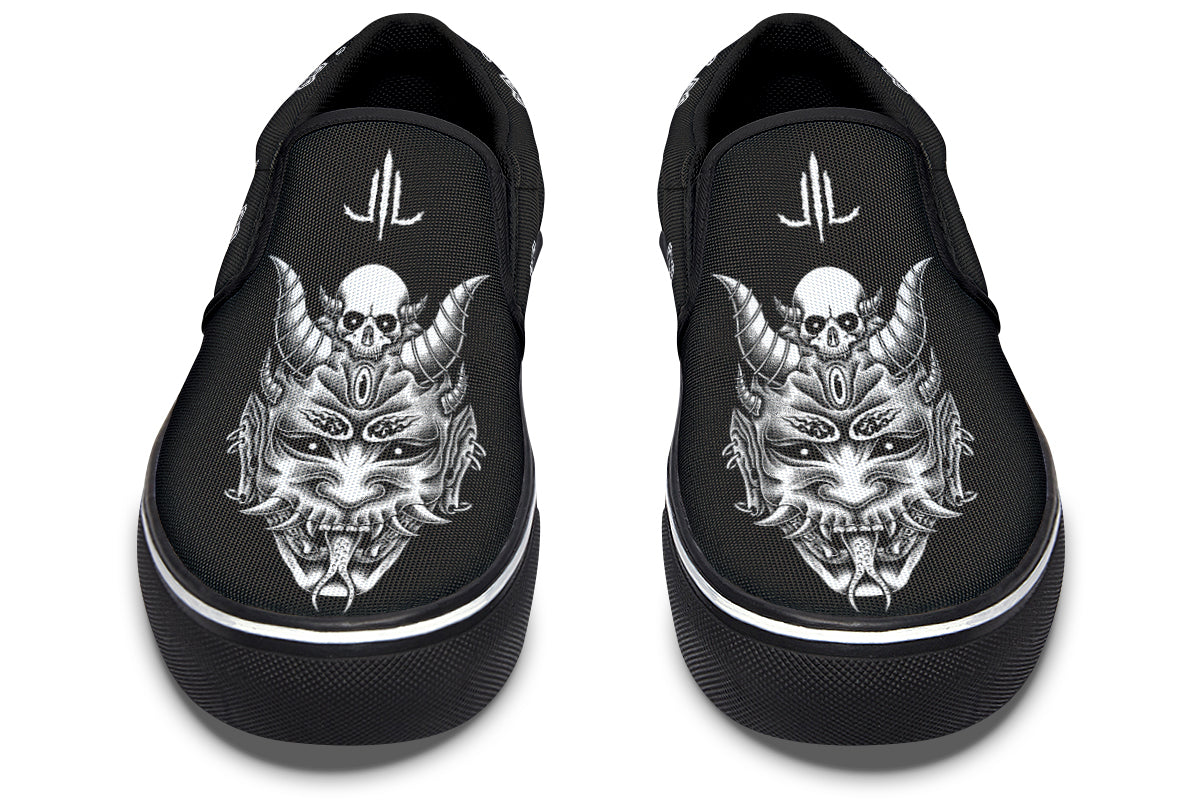 Hannya Mask Slip On Shoes