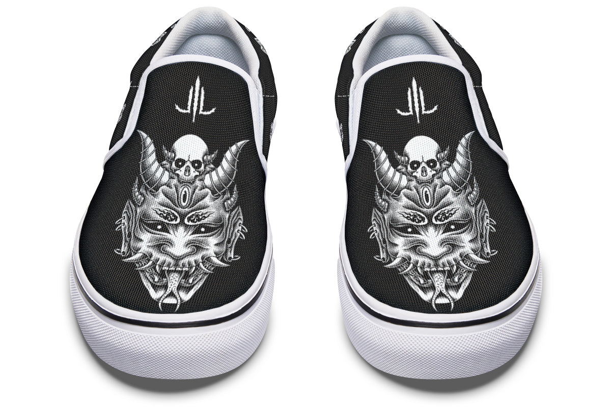 Hannya Mask Slip On Shoes