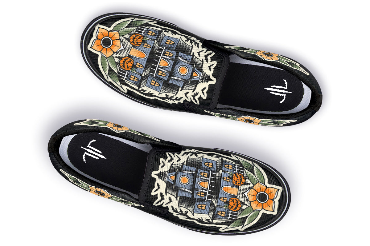 Haunted House Slip On Shoes(LIMITED SPOOKYSEASON EXCLUSIVE)