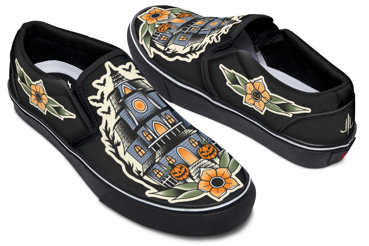 Haunted House Slip On Shoes(LIMITED SPOOKYSEASON EXCLUSIVE)