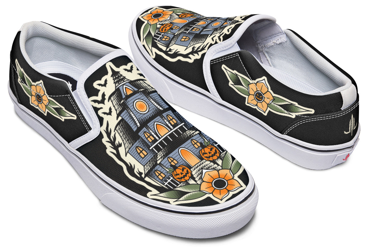 Haunted House Slip On Shoes(LIMITED SPOOKYSEASON EXCLUSIVE)