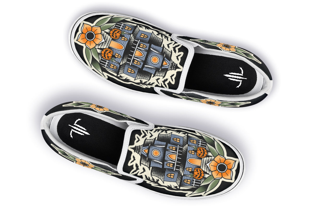 Haunted House Slip On Shoes(LIMITED SPOOKYSEASON EXCLUSIVE)