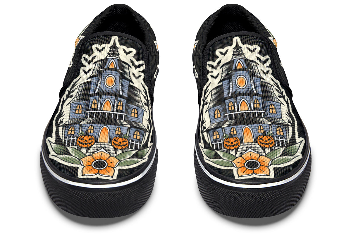 Haunted House Slip On Shoes(LIMITED SPOOKYSEASON EXCLUSIVE)