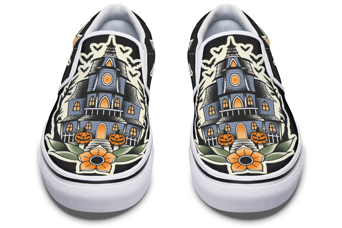 Haunted House Slip On Shoes(LIMITED SPOOKYSEASON EXCLUSIVE)