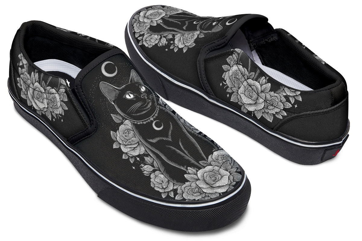 Lunar Familiar Cat Slip On Shoes