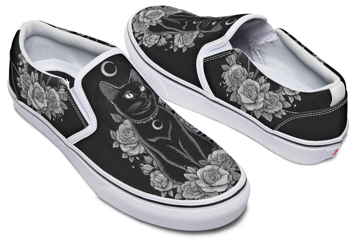 Lunar Familiar Cat Slip On Shoes
