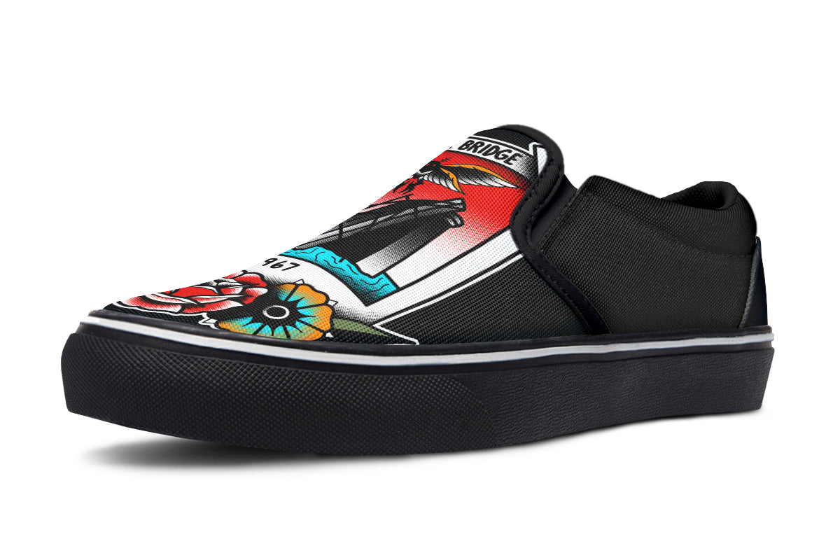 Mothman Photo Slip On Shoes