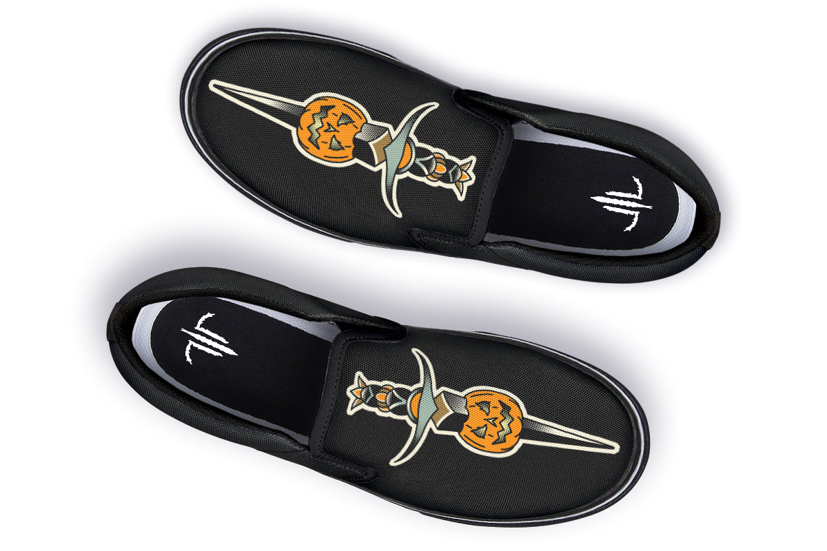 Pumpkin Dagger Slip On Shoes(LIMITED SPOOKYSEASON EXCLUSIVE)