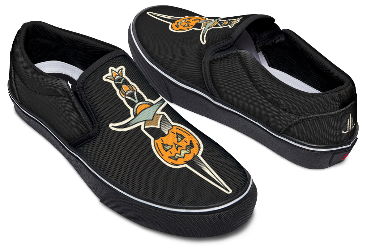 Pumpkin Dagger Slip On Shoes(LIMITED SPOOKYSEASON EXCLUSIVE)