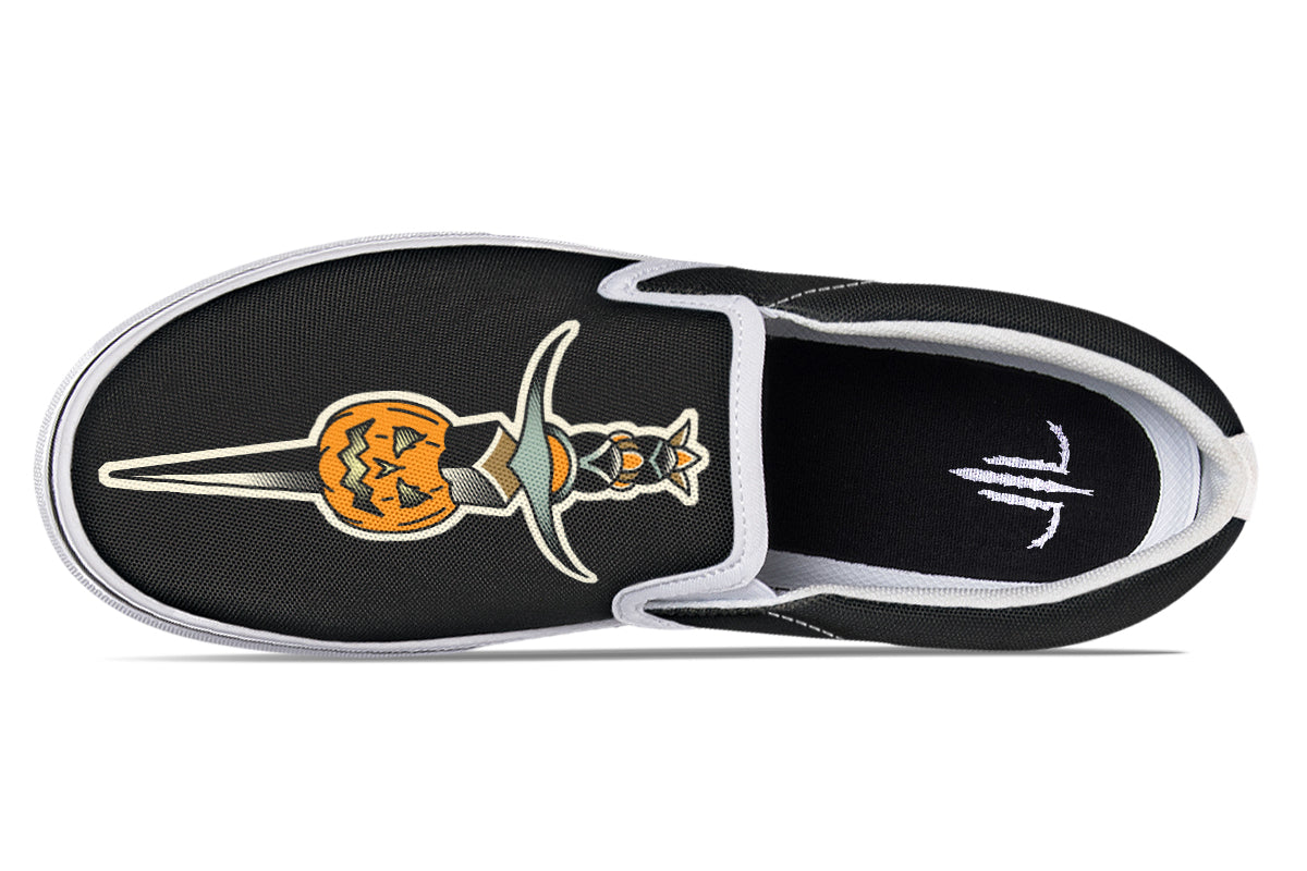 Pumpkin Dagger Slip On Shoes(LIMITED SPOOKYSEASON EXCLUSIVE)