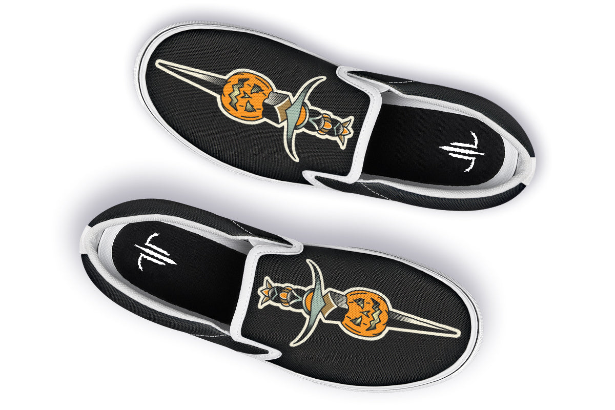 Pumpkin Dagger Slip On Shoes(LIMITED SPOOKYSEASON EXCLUSIVE)