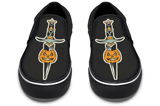 Pumpkin Dagger Slip On Shoes