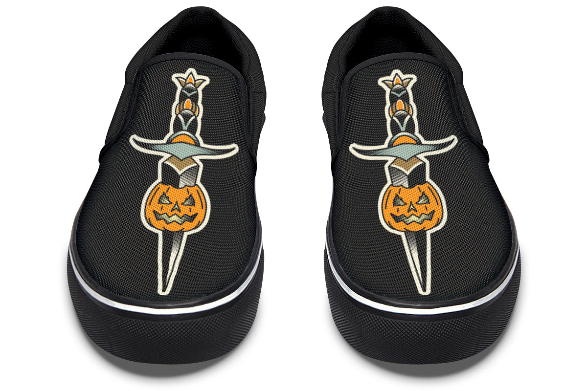 Pumpkin Dagger Slip On Shoes(LIMITED SPOOKYSEASON EXCLUSIVE)