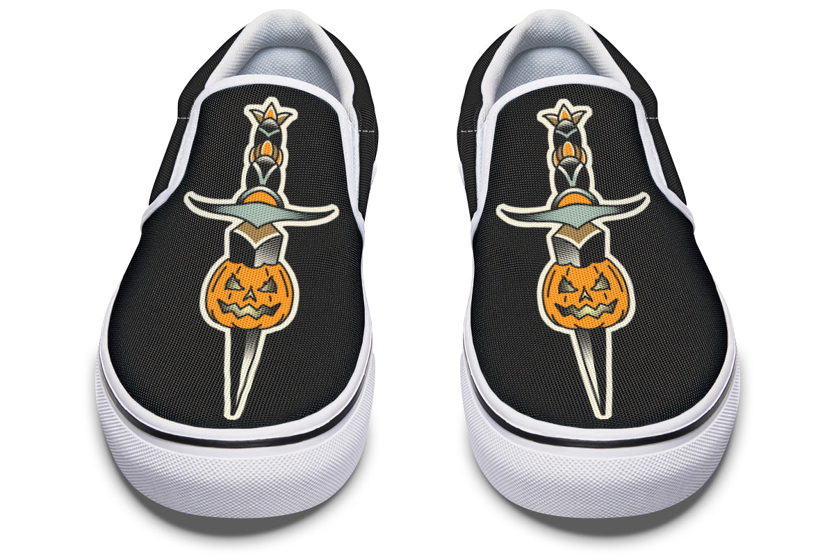 Pumpkin Dagger Slip On Shoes(LIMITED SPOOKYSEASON EXCLUSIVE)