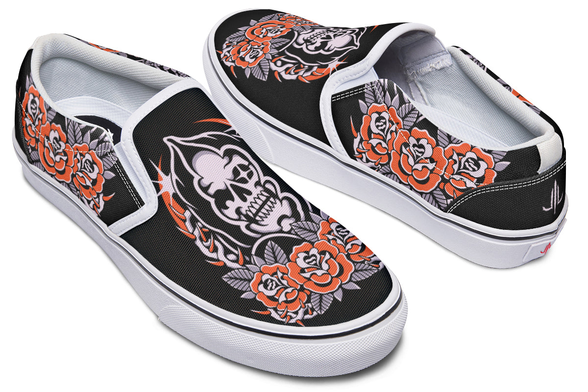 Reaper Roses Slip On Shoes