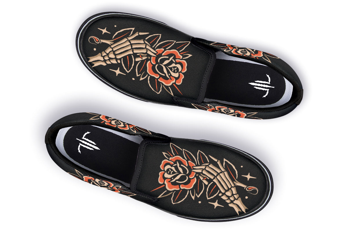 Skeleton Hands Slip On Shoes