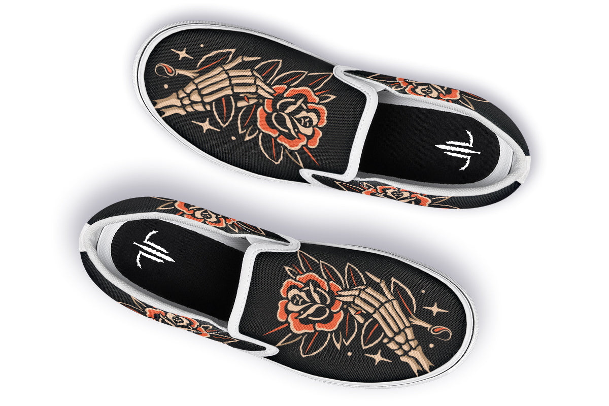 Skeleton Hands Slip On Shoes