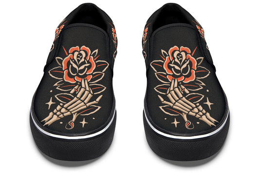 Skeleton Hands Slip On Shoes