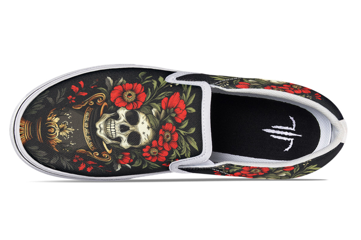 Skull Vase Slip On Shoes