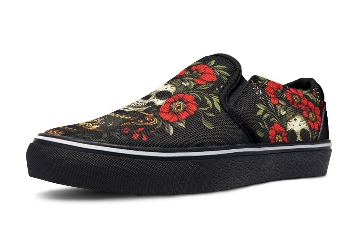 Skull Vase Slip On Shoes