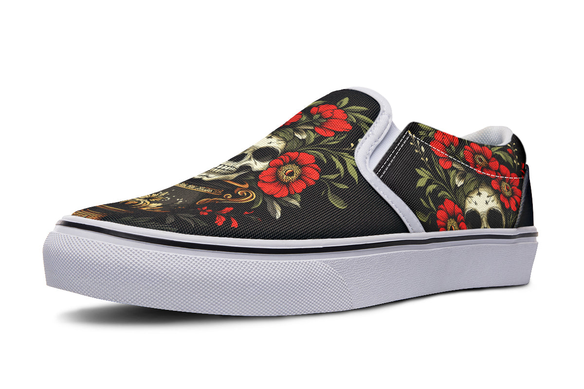 Skull Vase Slip On Shoes