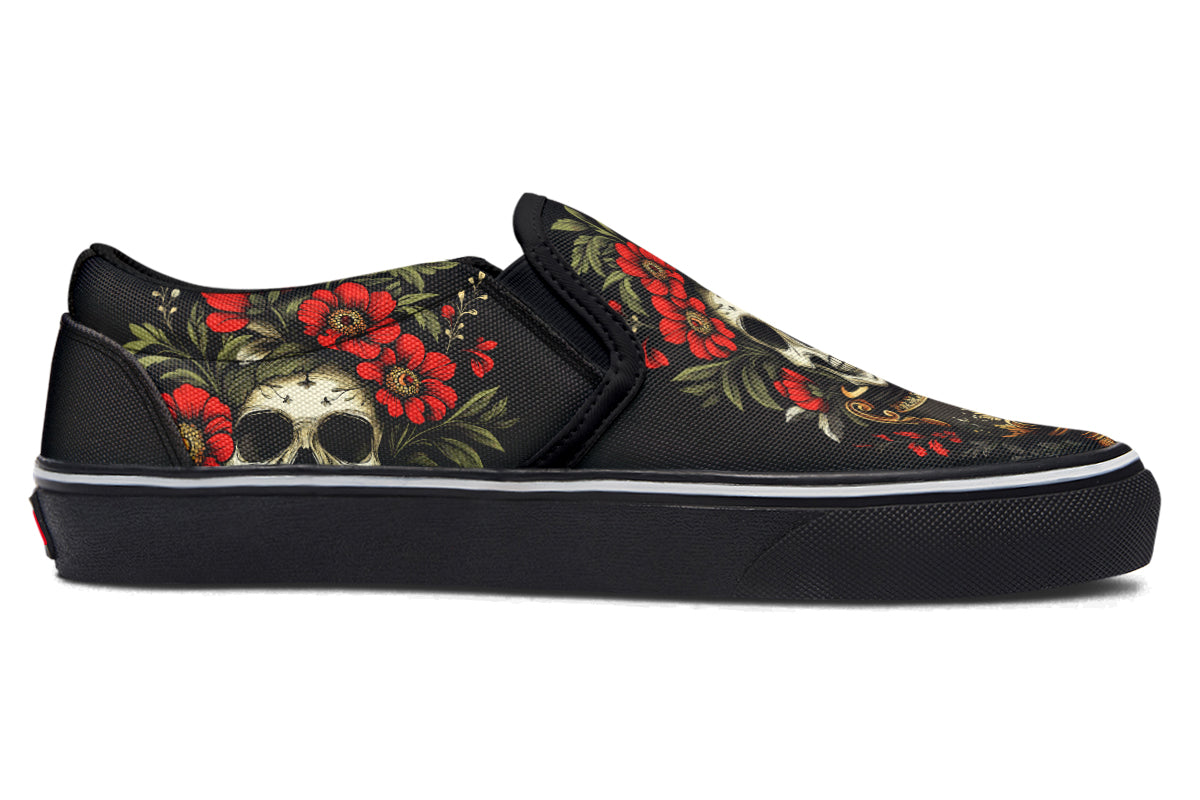 Skull Vase Slip On Shoes