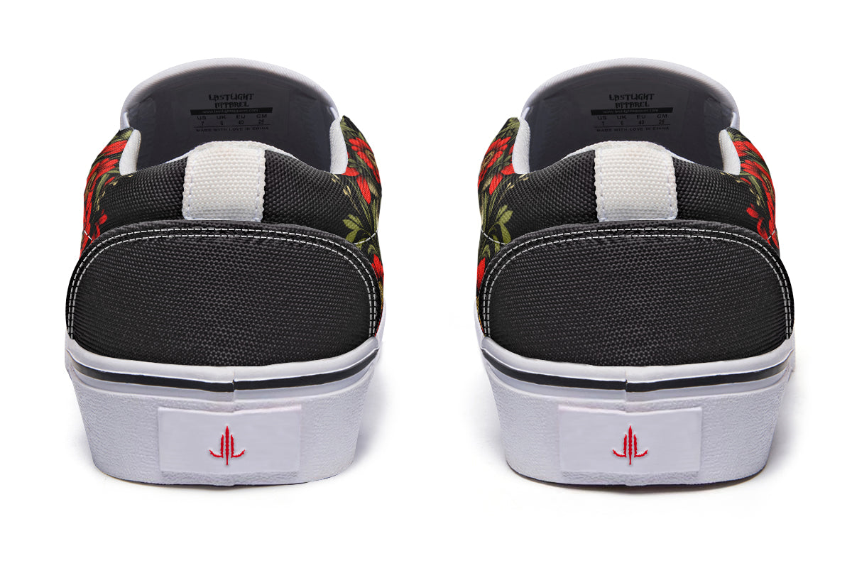 Skull Vase Slip On Shoes