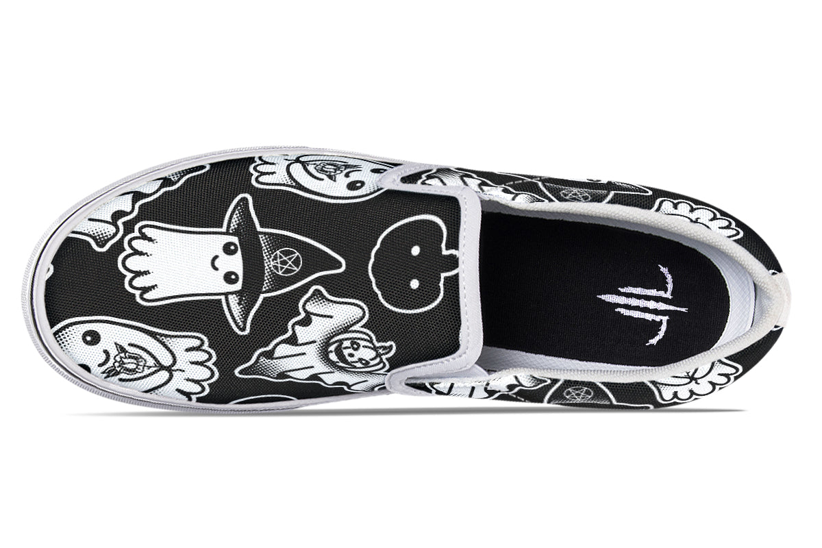 Spooky Ghost Slip On Shoes