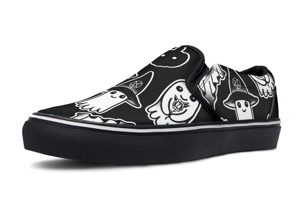 Spooky Ghost Slip On Shoes