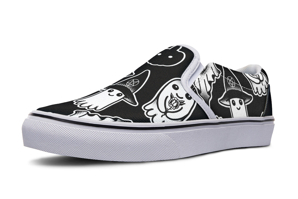 Spooky Ghost Slip On Shoes