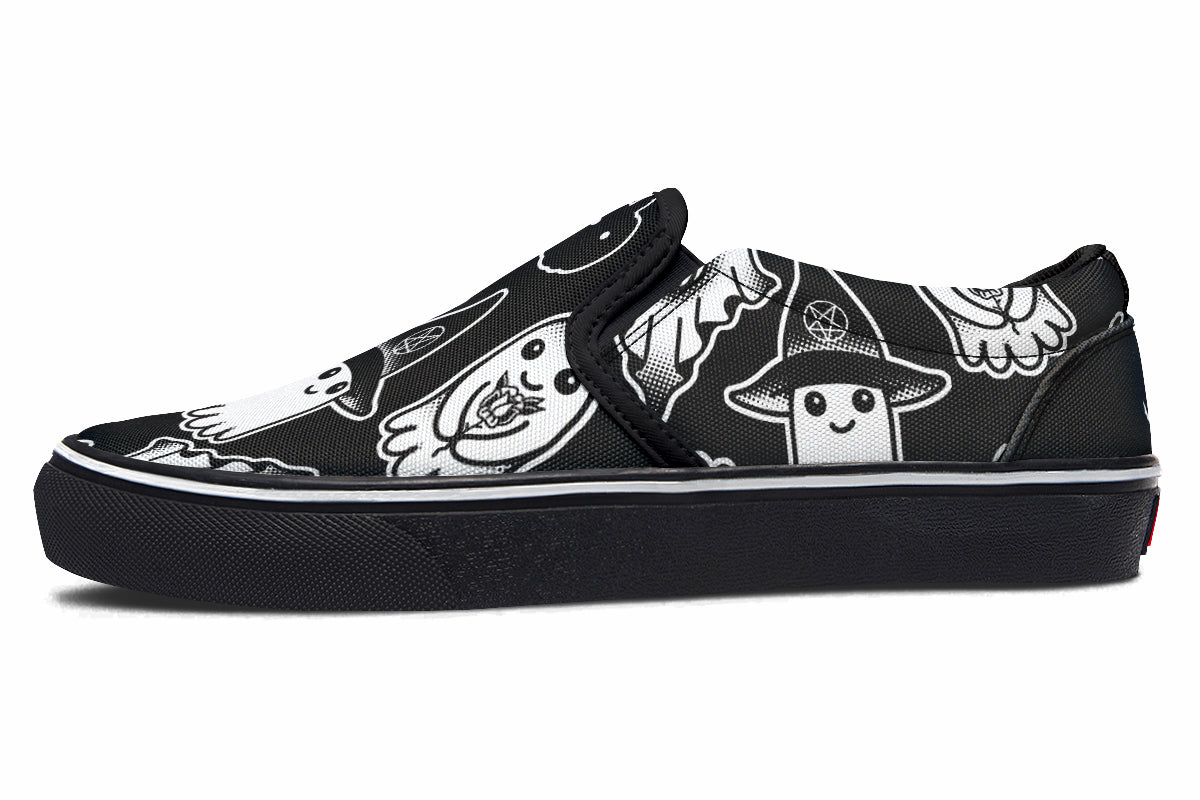 Spooky Ghost Slip On Shoes