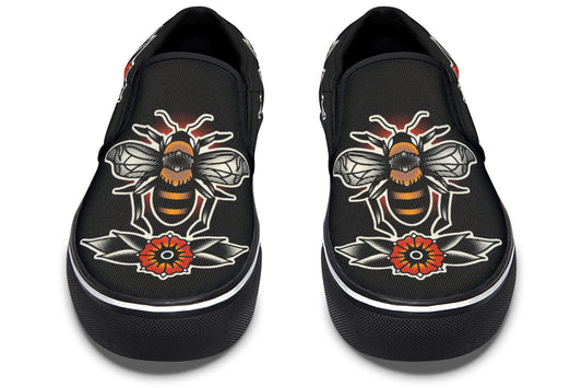 Traditional Bees Slip On Shoes