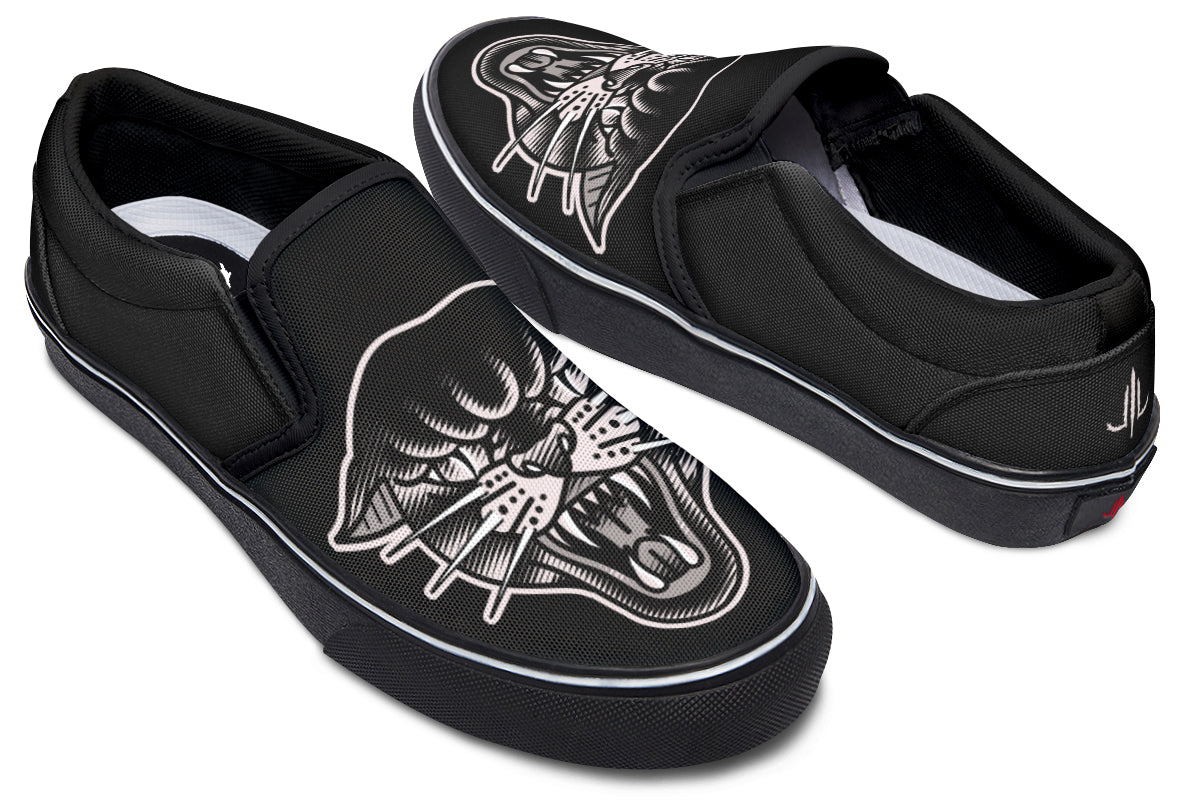 Traditional Panther Slip On Shoes