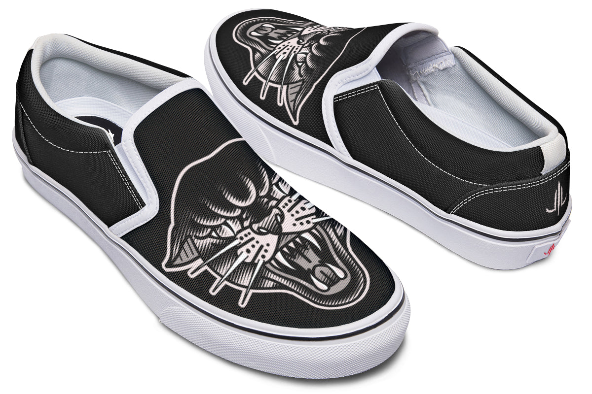 Traditional Panther Slip On Shoes