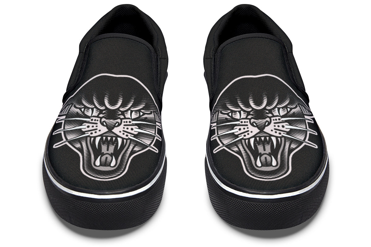 Traditional Panther Slip On Shoes