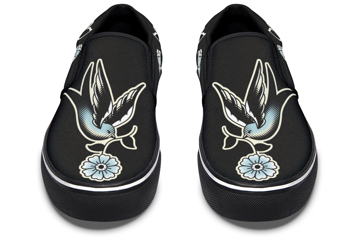 Traditional Swallow Slip On Shoes