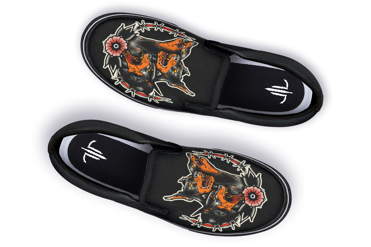 Undead Pharaoh's Cerberus Slip On Shoes