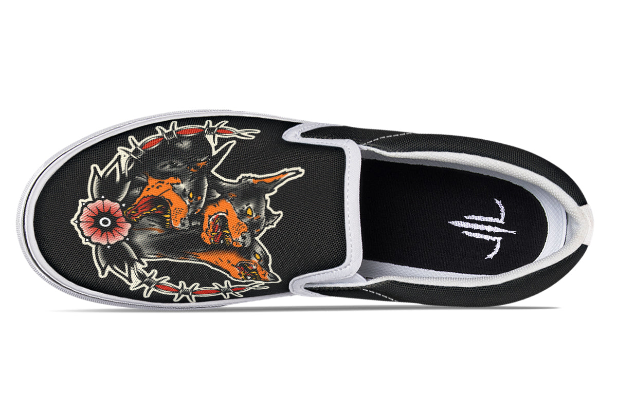 Undead Pharaoh's Cerberus Slip On Shoes